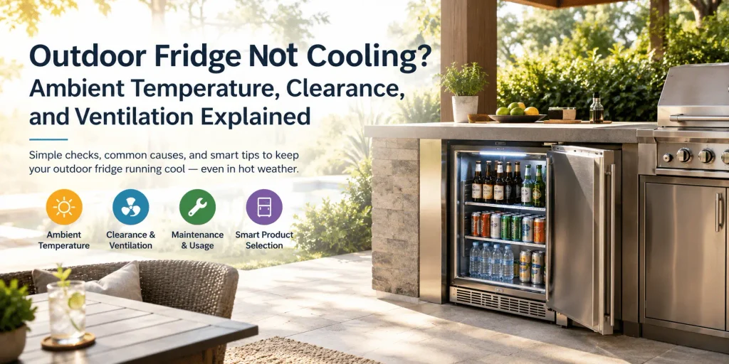 Outdoor Fridge Not Cooling? Ambient Temperature, Clearance, and Ventilation Explained